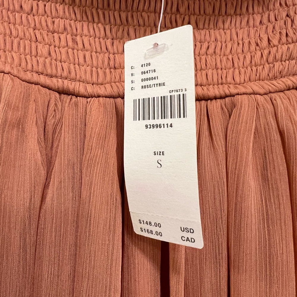 NWT By Anthropologie Smocked Sheer Maxi Skirt - Picture 8 of 10